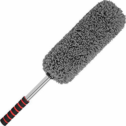 Picture of Relentless Drive Car Duster - Microfiber Car Duster Exterior, Long Secure Extendable Handle, Pollen Removing, Lint and Scratch Free, Duster for Car, Truck, SUV, RV and Motorcycle