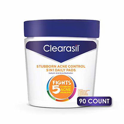 Picture of Clearasil Stubborn Acne Control 5in1 Daily Facial Cleansing Pads, 90 Count (Packaging may vary)
