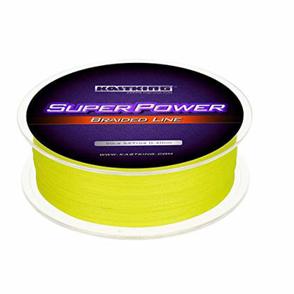 Picture of KastKing Superpower Braided Fishing Line,Yellow,20 LB,327 Yds