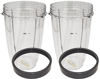 Picture of Blendin 2 Pack 24 Ounce Tall Cup with Lip Rings, Compatible with Nutribullet 600W 900W Blenders