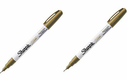 Picture of Sharpie Oil-Based Poster Paint Marker, Extra Fine Point, Gold, Each (35532), Bundle of 2