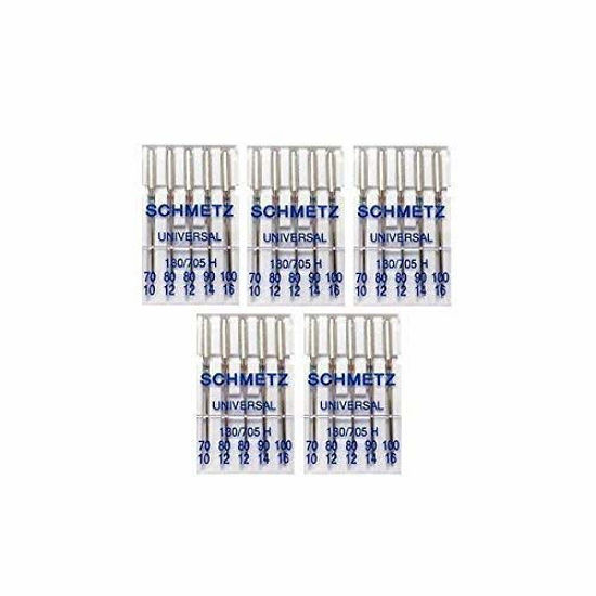 Picture of 25 Schmetz Assorted Universal Sewing Machine Needles 130/705H 15x1H Sizes 70/10, 80/12, 90/14, 100/16