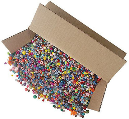 Picture of The Beadery Bonanza 5LB of Mixed Craft Beads, Sizes, Multicolor