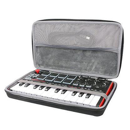 Picture of co2crea Hard Travel Case for Akai Professional MPK Mini MKII | 25-Key Ultra-Portable USB MIDI Drum Pad Keyboard Controller (Travel Case)