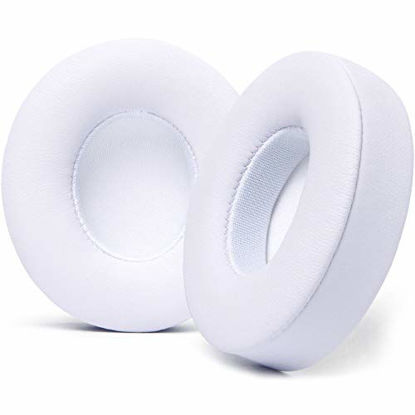 Picture of WC Extra Thick Replacement Earpads for Beats Solo 2 & 3 by Wicked Cushions - Ear Pads for Beats Solo 2 & 3 Wireless ON-Ear Headphones - Soft Leather, Luxury Memory Foam, Strong Adhesive | White
