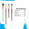 Picture of Princeton Artist Brush, Neptune Synthetic Squirrel Paint Brushes, 4750 4-Piece Set 300
