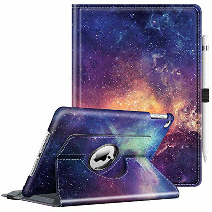 Picture of Fintie Case for iPad 9.7 2018 2017 / iPad Air 2 / iPad Air - 360 Degree Rotating Stand Protective Cover with Auto Sleep Wake for iPad 9.7 inch (6th Gen, 5th Gen) / iPad Air 2 / iPad Air, Galaxy