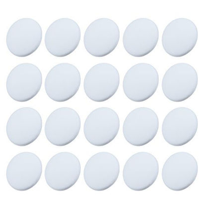 Picture of Outus 20 Pieces Door knob Wall Protectors Wall Guards Stoppers Door Handle Bumper Self Adhesive Round Rubber Stop, White
