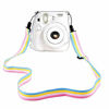 Picture of Fujifilm Instax Mini 8 / Mini 8+ / Mini 9 Crystal Case - CAMSIR Crystal Camera Case With Adjustable Rainbow Shoulder Strap for Fujifilm Instax Mini 8 / Mini 8+ / Mini 9 Instant Camera - Transparent