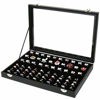 Picture of Wuligirl Velvet Clear Lid 100 Slot Ring Organizer Storage Box Display Case Holder Tray for Jewelry Showcase(100 Slot Ring)