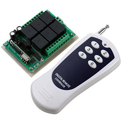 Picture of UHPPOTE 433mhz 12VDC 6 Channel Wireless Remote Control Switch Transmitter and Receiver