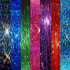 Picture of 40" Hair Tinsel 250 Strands 7 ALL Sparkling Colors (Blue Flame, Blue Sea, Green Emerald, Pink Fuchsia, Purple Orchid, Red Fire, Midnight Black)