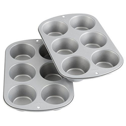Picture of Wilton Recipe Right Non-Stick 6 Cup Jumbo Muffin Pan, Set of 2