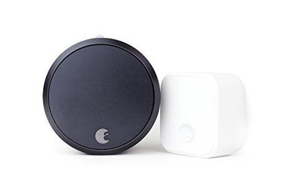 Picture of August Smart Lock Pro (3rd Gen) + Connect Hub - Zwave, Home Kit & Alexa Compatible - Gray