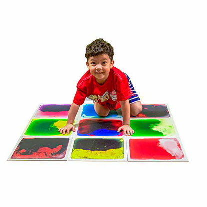 Picture of Art3d Liquid Fusion Activity Play Centers for Children, Toddler, Teens, 12" X 12" Pack of 9 Tiles