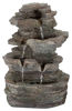 Picture of Tabletop Water Fountain with Cascading Rock Waterfall and LED Lights - Tiered Stone Table Fountain By Pure Garden (Office Patio and Home DÃcor)