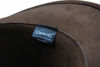 Picture of UwantC Mens Faux Felt Western Cowboy Hat Fedora Outdoor Wide Brim Hat with Strap Coffee