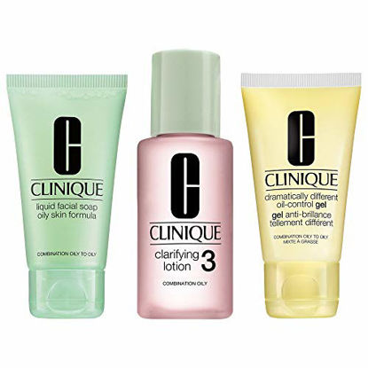 Picture of Clinique 10 Days to Great Skin Set: Liquid Facial Soap Oily Skin Formula + Clarifying Lotion Twice a Day Exfoliator 3 + Dramatically Different Moisturizing Gel
