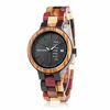 Picture of BOBO BIRD Women Wood Watches Colorful Wood WristWatches Week & Date Display Multifunction Handmade Quartz Watch Sport Chronograph Unique Wristwatch