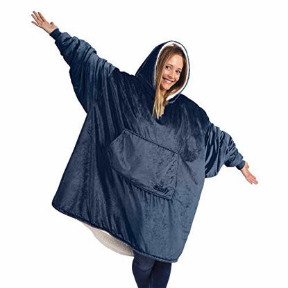 Picture of THE COMFY Original | Oversized Microfiber & Sherpa Wearable Blanket, Seen On Shark Tank, One Size Fits All Blue