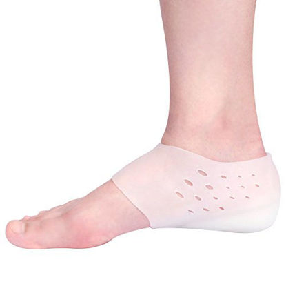 Picture of 1 Inch Height Increase Insole - Invisible Heel Lift Pads - Silicone Gel Inserts Socks