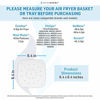 Picture of Air Fryer Parchment Paper Compatible with Philips Viva, NuWave Brio 3 & 4.5 QT, Secura XL 5.3 QT, Maxi-Matic Elite Platinum 3.2 QT, Comfee 2.6 QT +More | Sheets Accessories for Airfryer