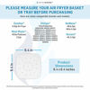 Picture of Air Fryer Parchment Paper Compatible with Philips Viva, NuWave Brio 3 & 4.5 QT, Secura XL 5.3 QT, Maxi-Matic Elite Platinum 3.2 QT, Comfee 2.6 QT +More | Sheets Accessories for Airfryer