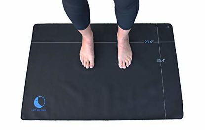 Picture of Earth And Moon Grounding Mat - Large Universal Grounding Mats Plus Grounding Cord. Grounded Therapy, EMF And ESD Protection, Sleep Assist, Less Anxiety, Great For Meditation (60cm X 90cm)