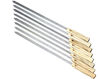 Picture of 17-Inch Long, Large Stainless Steel Brazilian-Style BBQ Skewers with hard wood Handle, Kebab Kabob Skewers, 3/8 Inch Wide Blade, Set of 8 Skewer with heavy duty Travel Bag