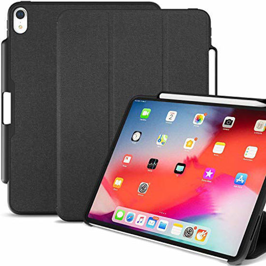 Getuscart Khomo Ipad Pro 12 9 Inch Case 3rd Generation Released 18 With Pen Holder Dual Black Super Slim Cover Support Pencil Charging