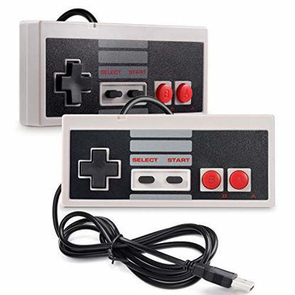 Picture of 2 Pack USB Controller for NES Games, suily PC USB Controller Retro Gamepad Joystick Raspberry Pi Gamepad Controller for Windows PC Mac Linux RetroPie NES Emulators