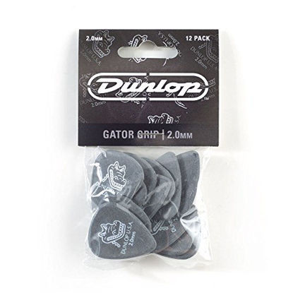 Picture of Jim Dunlop Gator Grip Standard 2.0mm Black Guitar Picks (417P2.0)