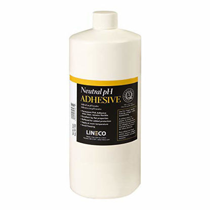 Picture of Lineco Neutral pH Adhesive, Archival Quality Acid-Free PVA Buffered Adhesive Dries Clear Flexible, 1 Quart, Ideal for Paper Board Framing Collage Crafts Bookbinding