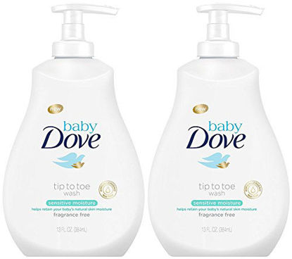 Picture of Dove Baby Tip To Toe Wash 13 Ounce Sensitive Pump (384ml) (2 Pack)