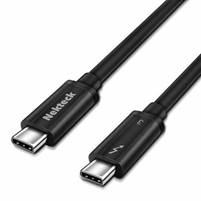 Picture of Nekteck Thunderbolt 3 Cable, 100W 40Gpbs Thunderbolt 3 Certified USB C Cable Compatible with New MacBook Pro, ThinkPad Yoga, Alienware 17 and More, 1.6ft