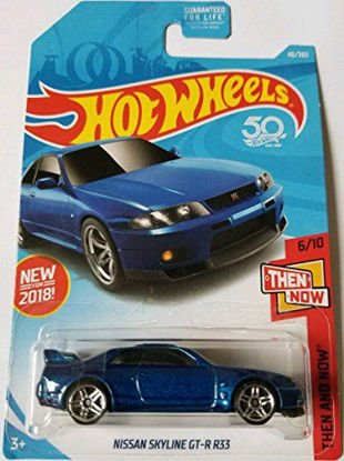 Picture of Hot Wheels 2018 50th Anniversary Then And Now Nissan Skyline GT-R R33 46/365, Blue