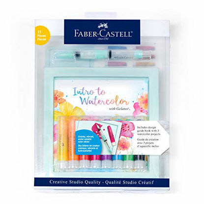 Picture of Faber-Castell Intro to Watercolor with Gelatos - Watercolor Kit for Beginners - Adult Craft Projects (FC770412T)