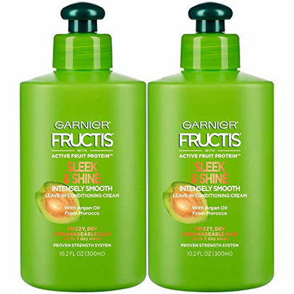 Picture of Garnier Fructis Sleek and Shine Intensely Smooth Leave-In Conditioning Cream, 10.2 Ounce (Pack of 2)