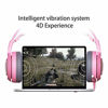 Picture of SOMIC G951pink Gaming Headset for PC, PS4, Laptop: 7.1 Virtual Surround Sound Detachable Cat Ear Headphones LED, USB, Lightweight Self-Adjusting Over Ear Headphones for Girlfriend Women