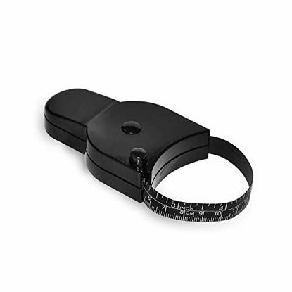Picture of WIN TAPE 80'' 205cm Waist Body Tape Measure with Push Button, Measuring Waist and Arms (Black)