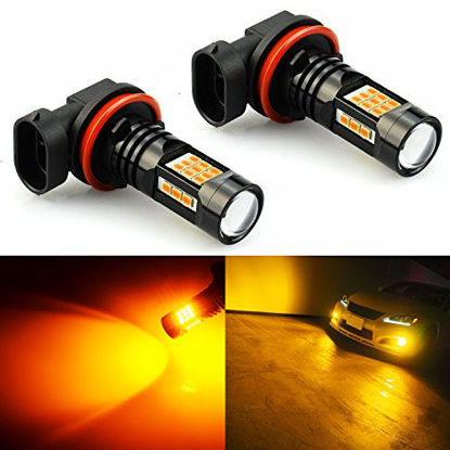 Picture of JDM ASTAR Bright Amber PX Chips H11 H16 LED Fog Light Bulbs