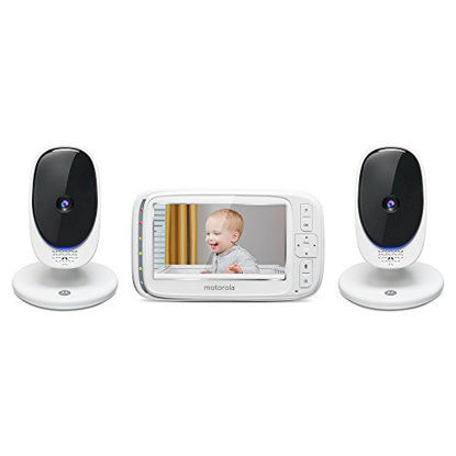 Picture of Motorola Comfort 50-2 Video Baby Monitor 5" LCD Color Display and 2 Cameras with Digital Zoom, Two-Way Audio, Infrared Night Vision and 5 Soothing Lullabies