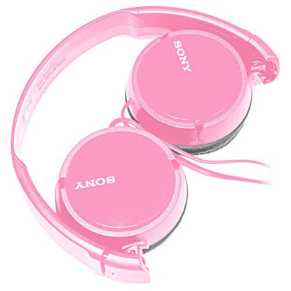 Picture of SONY Over Ear Best Stereo Extra Bass Portable Foldable Headphones Headset for Apple iPhone iPod/Samsung Galaxy / mp3 Player / 3.5mm Jack Plug Cell Phone (Rose)