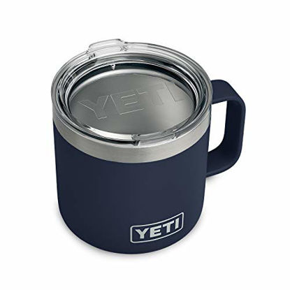 Picture of YETI Rambler 14 oz Stainless Steel Vacuum Insulated Mug with Lid, Navy