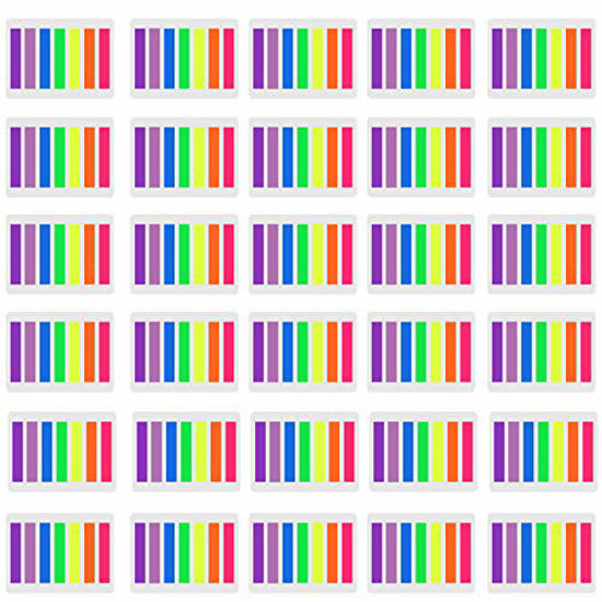 Picture of SIQUK 4200 Pieces Flag Tabs Colored Page Markers Sticky Index Tabs Page Flags, 30 Sets 7 Colors