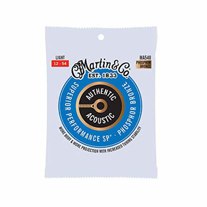 Picture of Martin Guitar MA540 Authentic Acoustic Light Guitar Strings, 92/8 Phosphor Bronze