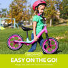Picture of GOMO Balance Bike - Toddler Training Bike for 18 Months, 2, 3, 4 and 5 Year Old Kids - Ultra Cool Colors Push Bikes for Toddlers/No Pedal Scooter Bicycle with Footrest (Pink)