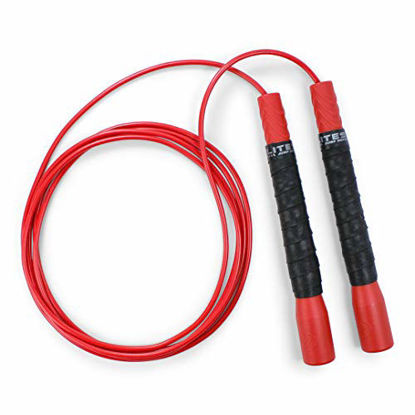 Picture of EliteSRS Beginner Jump Rope for Adults - Fitness Cardio Training - Long Handles / Comfortable Foam Grip / Forgiving PVC Cord - Indoor or Outdoor Skipping - Pro Freestyle