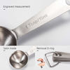 Picture of Measuring Spoons: U-Taste 18/8 Stainless Steel Measuring Spoons Set of 9 Piece: 1/16 tsp, 1/8 tsp, 1/4 tsp, 1/3 tsp, 1/2 tsp, 3/4 tsp, 1 tsp, 1/2 tbsp & 1 tbsp Dry and Liquid Ingredients
