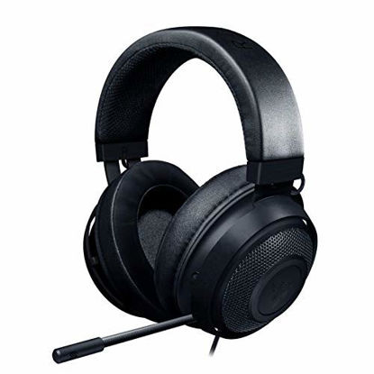Picture of Razer Kraken Gaming Headset: Lightweight Aluminum Frame, Retractable Noise Isolating Microphone, For PC, PS4, PS5, Switch, Xbox One, Xbox Series X & S, Mobile, 3.5 mm Audio Jack, Black